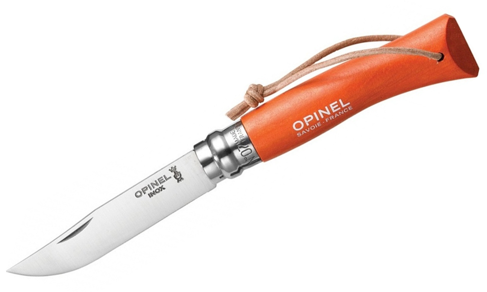Nôž Opinel Inox No. 7 Adventure Tangerine