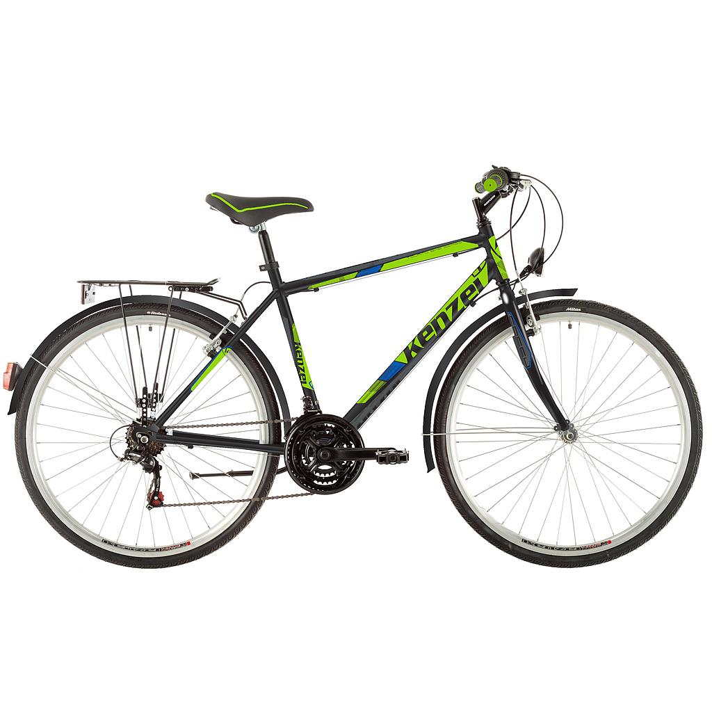 Bicykel Kenzel Fresh pánsky 3x6spd čierno-zelený