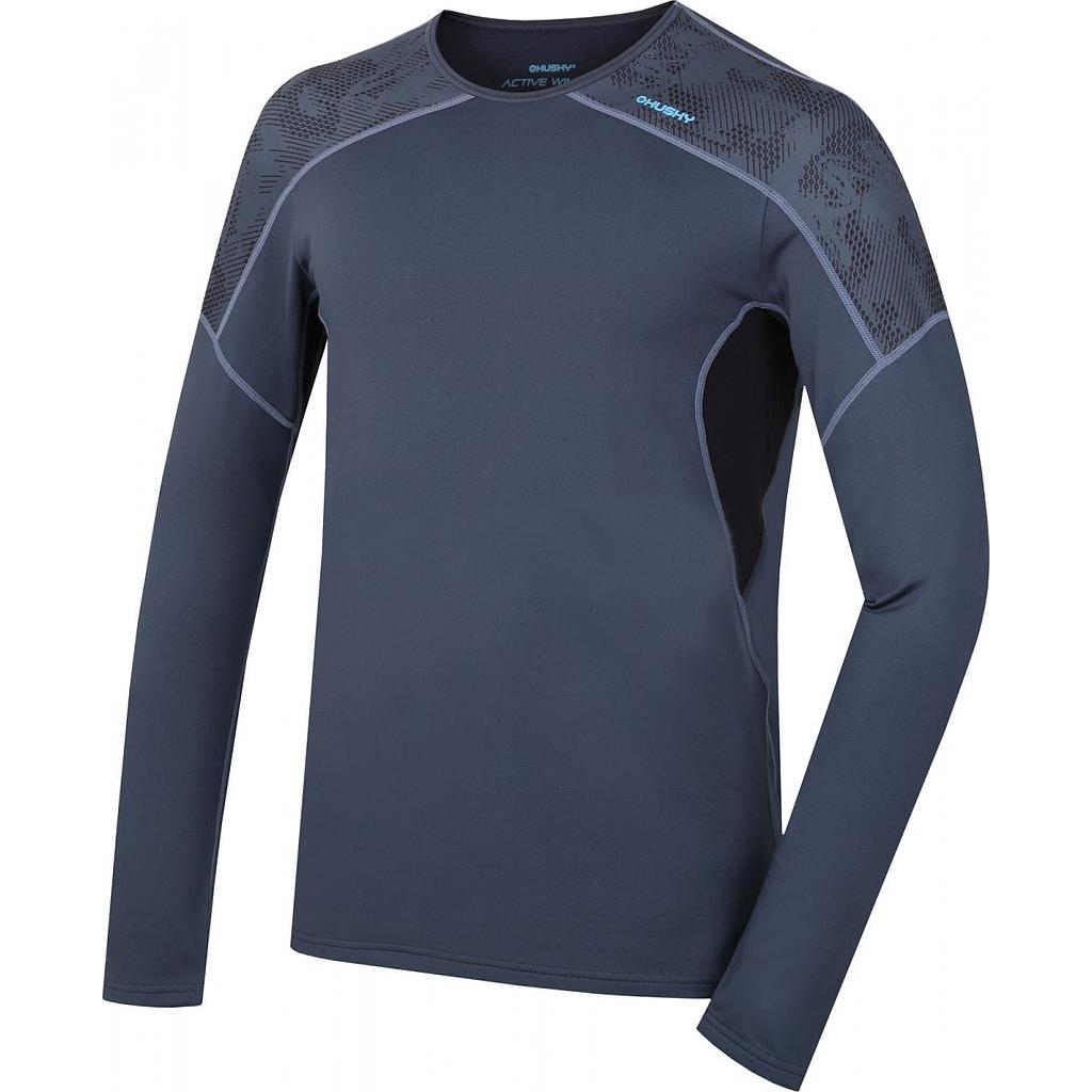 Pánske termo tričko Husky Active Winter Long s dlhými rukávmi antracit XXL