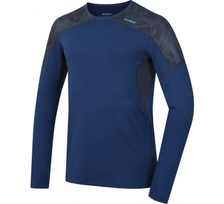 Pánske termo tričko Husky Active Winter Long s dlhými rukávmi tmavo modré  XXL