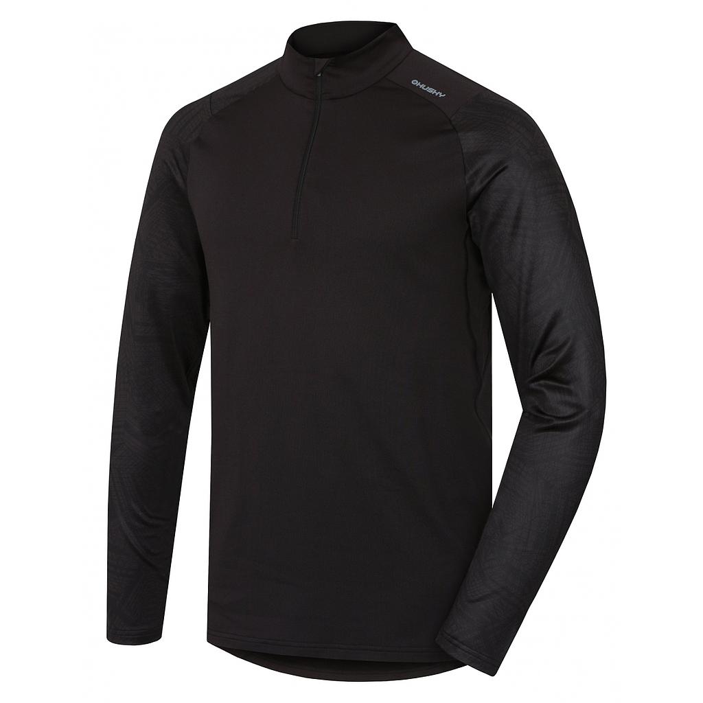 Pánsky rolák Husky Active Winter s dlhými rukávmi a zipsom čierny XL