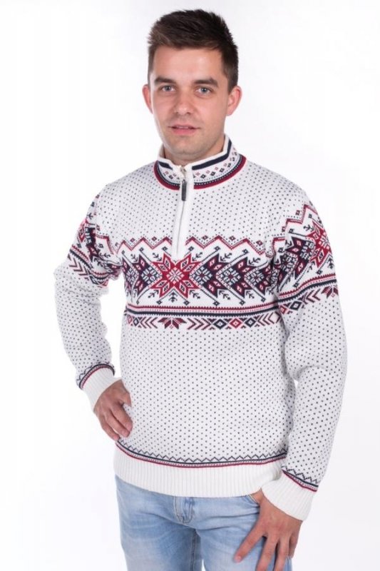 Nórsky sveter Igor-z pánsky 3XL biely
